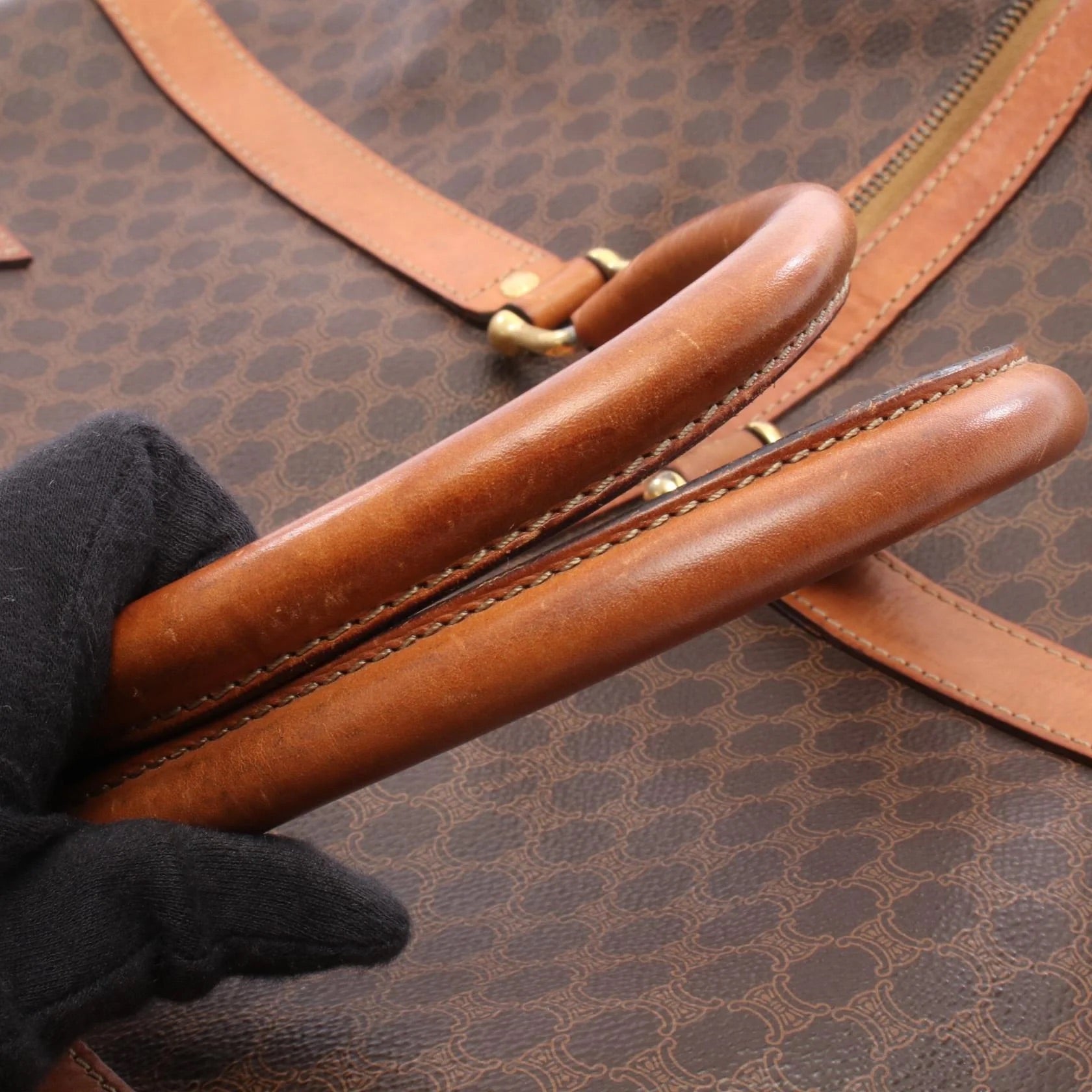 Celine Macadam Boston Bag | Dark Brown