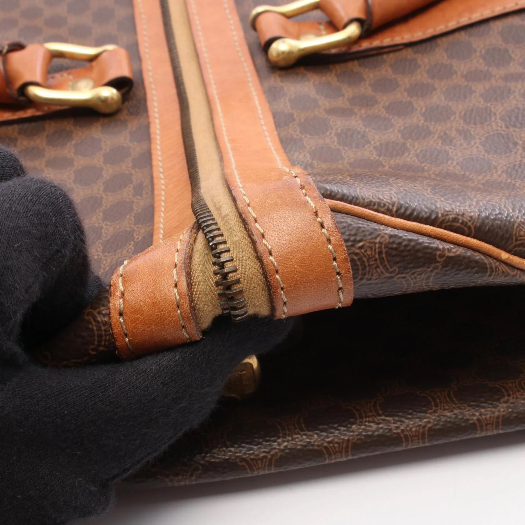 Celine Macadam Boston Bag | Dark Brown