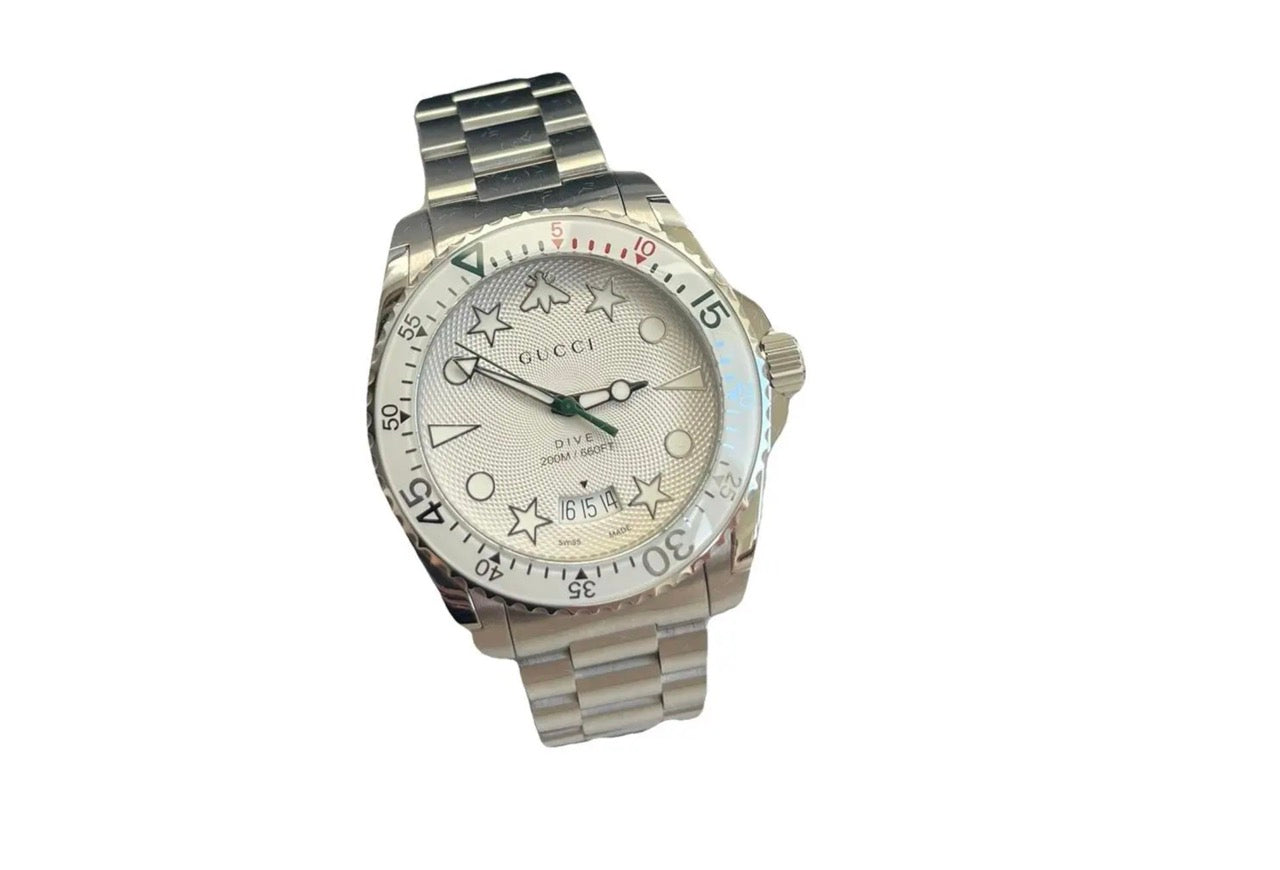 Gucci Dive watch - Silver White