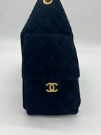 Chanel 25 Suede Quilted Small Hobo bag | Black