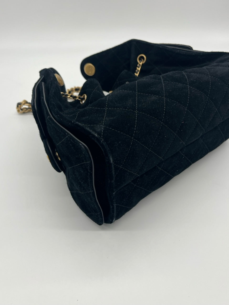 Chanel 25 Suede Quilted Small Hobo bag | Black