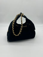 Chanel 25 Suede Quilted Small Hobo bag | Black