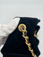 Chanel 25 Suede Quilted Small Hobo bag | Black