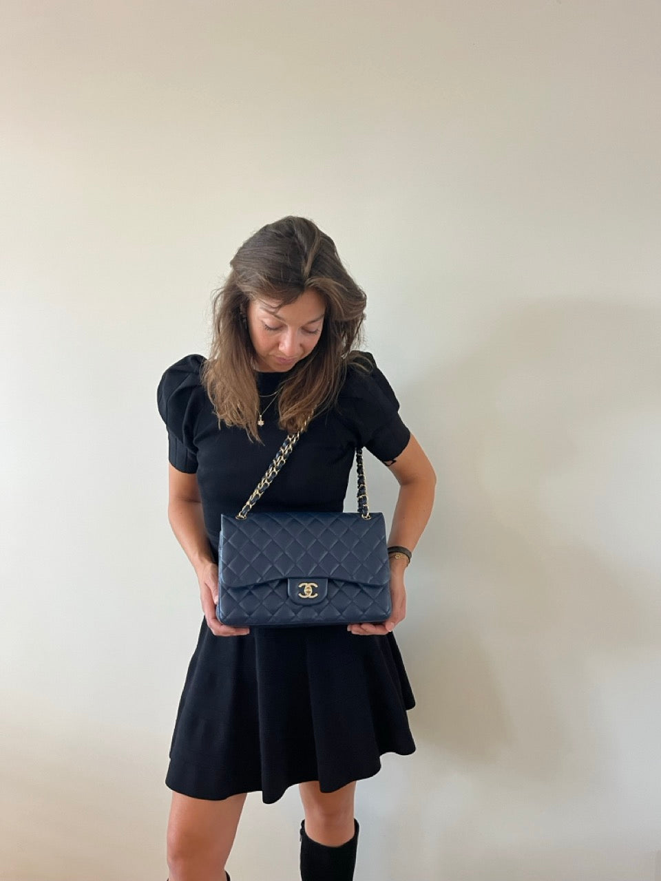 Chanel Classic Jumbo Double Flap | Navy Blue